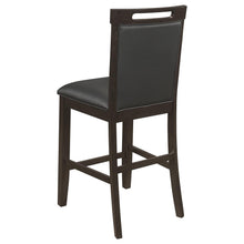 Load image into Gallery viewer, Prentiss Upholstered Counter Height Chair (Set of 2) Black and Cappuccino
