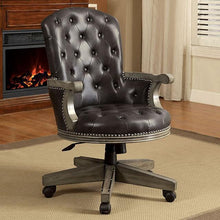 Load image into Gallery viewer, YELENA Gray/Black Height-Adjustable Arm Chair
