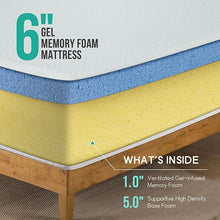 Load image into Gallery viewer, Artemisia 6" Full Memory Foam Mattress
