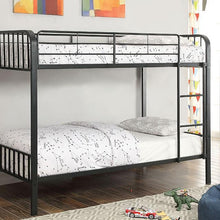 Load image into Gallery viewer, CLEMENT Black Metal Twin/Twin Bunk Bed
