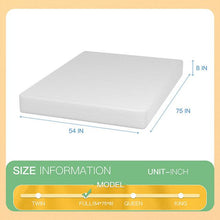 Load image into Gallery viewer, Forsythia 8&quot; Full Green Tea Gel Memory Foam
