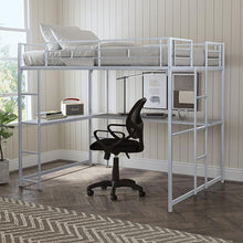 Load image into Gallery viewer, Cybill Full Loft Bed White, Silver, &amp; Black
