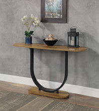 Load image into Gallery viewer, OLBIA Sofa Table, Rustic Oak/Sand Black
