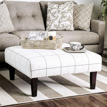 Load image into Gallery viewer, Dorset Ivory/Pattern Ottoman
