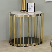 Load image into Gallery viewer, OFELIA End Table, Antique Brass/Black
