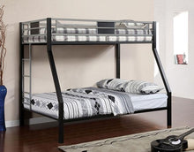 Load image into Gallery viewer, Clifton Silver/Gun Metal Twin/Full Bunk Bed
