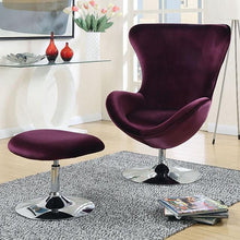 Load image into Gallery viewer, Eloise Purple Accent Chair w/ Ottoman image
