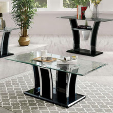 Load image into Gallery viewer, Staten Glossy Black/Chrome Coffee Table
