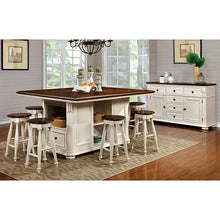 Load image into Gallery viewer, SABRINA Off White/Cherry Counter Ht. Stool, Cherry &amp; White (2/CTN)
