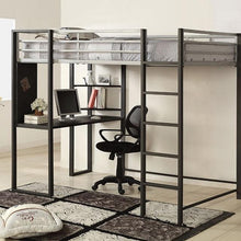 Load image into Gallery viewer, Sherman Silver/Gun Metal Full Bed w/ Workstation
