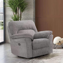Load image into Gallery viewer, JOSIAS Glider Recliner, Light Gray Fabric
