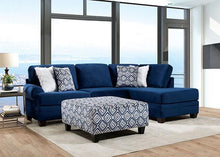 Load image into Gallery viewer, WALDPORT Ottoman, Navy/White
