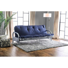 Load image into Gallery viewer, Aksel Black/Red Futon Mattress, Navy &amp; Gray
