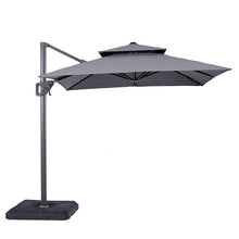 Load image into Gallery viewer, Fida 8 Ft Square Umbrella w/ Double Top + 37&quot; Large Base image
