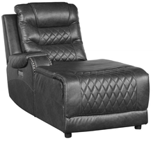 Load image into Gallery viewer, Homelegance Furniture Putnam Power Left Side Reclining Chaise with USB Port in Gray 9405GY-LCPW image
