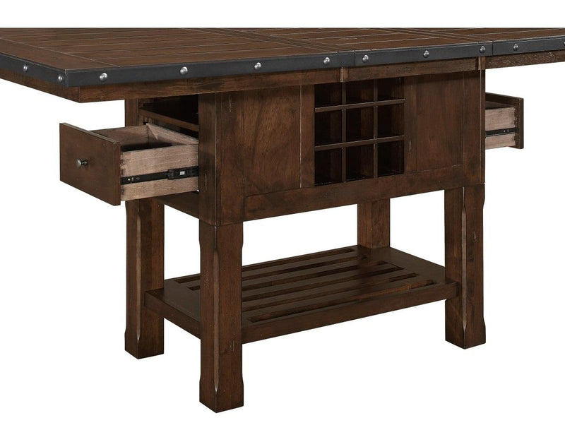 Homelegance Schleiger Counter Height Dining Table in Dark Brown 5400-36XL*