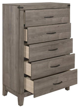 Load image into Gallery viewer, Homelegance Woodrow 5 Drawer Chest in Gray 2042-9
