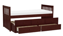 Load image into Gallery viewer, Homelegance Rowe Twin/Twin Trundle Bed w/ Two Storage Drawers in Dark Cherry B2013PRDC-1*
