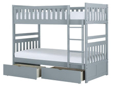 Load image into Gallery viewer, Homelegance Orion Twin/Twin Bunk Bed with Storage Boxes in Gray B2063-1*T
