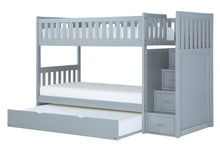 Load image into Gallery viewer, Homelegance Orion Bunk Bed w/ Reversible Step Storage and Twin Trundle in Gray B2063SB-1*R
