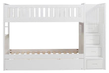 Load image into Gallery viewer, Homelegance Galen Bunk Bed w/ Reversible Step Storage and Twin Trundle in White B2053SBW-1*R
