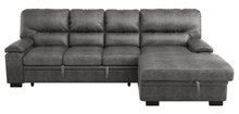 Load image into Gallery viewer, Homelegance Furniture Michigan Sectional with Pull Out Bed and Right Chaise in Dark Gray 9407DG*2RC3L
