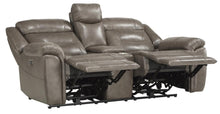 Load image into Gallery viewer, Homelegance Furniture Danio Power Double Reclining Loveseat with Power Headrests in Brownish Gray 9528BRG-2PWH
