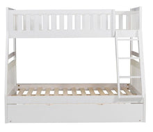 Load image into Gallery viewer, Galen Twin/Full Bunk Bed w/ Twin Trundle in White B2053TFW-1*R
