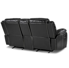 Load image into Gallery viewer, Bastrop Double Glider Reclining Loveseat in Black 8230BLK-2
