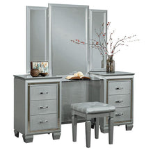 Load image into Gallery viewer, Allura Vanity Dresser with Mirror in Silver 1916-15*
