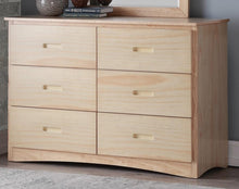 Load image into Gallery viewer, Bartly 6 Drawer Dresser in Natural B2043-5
