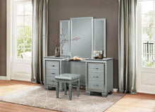 Load image into Gallery viewer, Allura Vanity Dresser with Mirror in Silver 1916-15*
