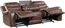 Load image into Gallery viewer, Putnam Double Reclining Sofa with Drop-Down in Brown 9405BR-3
