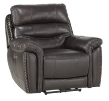 Load image into Gallery viewer, Lance Power Reclining Chair with Power Headrest and USB Port in Brown 9527BRW-1PWH
