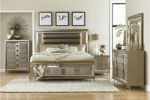 Load image into Gallery viewer, Loudon Mirror with LED Lighting in Champagne Metallic 1515-6
