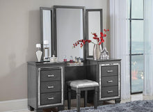 Load image into Gallery viewer, Allura Vanity Dresser with Mirror in Gray 1916GY-15*
