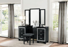 Load image into Gallery viewer, Allura Vanity Dresser with Mirror in Black 1916BK-15*
