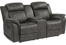 Load image into Gallery viewer, Centeroak Double Reclining Loveseat in Gray 9479BRG-2
