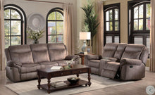 Load image into Gallery viewer, Aram Double Glider Reclining Loveseat in Dark Brown 8206NF-2
