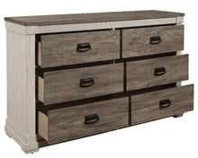 Load image into Gallery viewer, Arcadia Dresser in White &amp; Weathered Gray 1677-5
