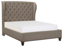 Load image into Gallery viewer, Vermillion Queen Upholstered Panel Bed in Gray 5442-1*
