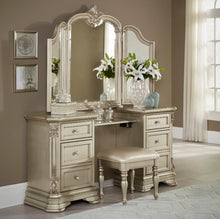 Load image into Gallery viewer, Antoinetta Vanity Stool in Champagne Wood 1919NC-14
