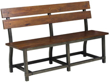 Load image into Gallery viewer, Homelegance Holverson Bench w/ Back in Rustic Brown 1715-BH
