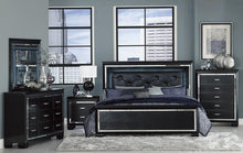 Load image into Gallery viewer, Homelegance Allura King Panel Bed in Black 1916KBK-1EK*
