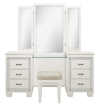 Load image into Gallery viewer, Allura Vanity Dresser with Mirror in White 1916W-15* image
