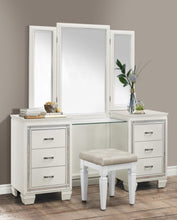 Load image into Gallery viewer, Allura Vanity Dresser with Mirror in White 1916W-15*
