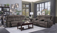 Load image into Gallery viewer, Madrona Double Reclining Sofa in Dark Brown 9989DB-3
