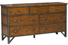 Load image into Gallery viewer, Holverson Dresser in Rustic Brown &amp; Gunmetal 1715-5
