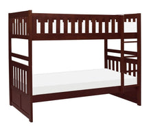 Load image into Gallery viewer, Homelegance Rowe Twin/Twin Bunk Bed in Dark Cherry B2013DC-1*
