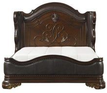 Load image into Gallery viewer, Royal Highlands Queen Upholstered Panel Bed in Rich Cherry 1603-1

